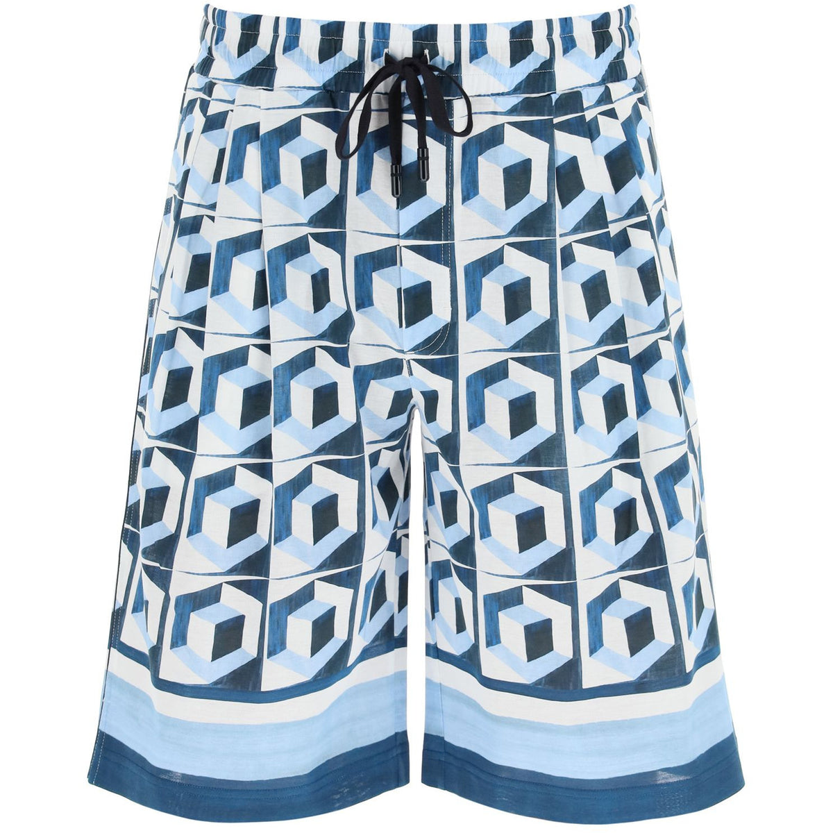 Dolce & Gabbana Blue Majolica Print Shorts