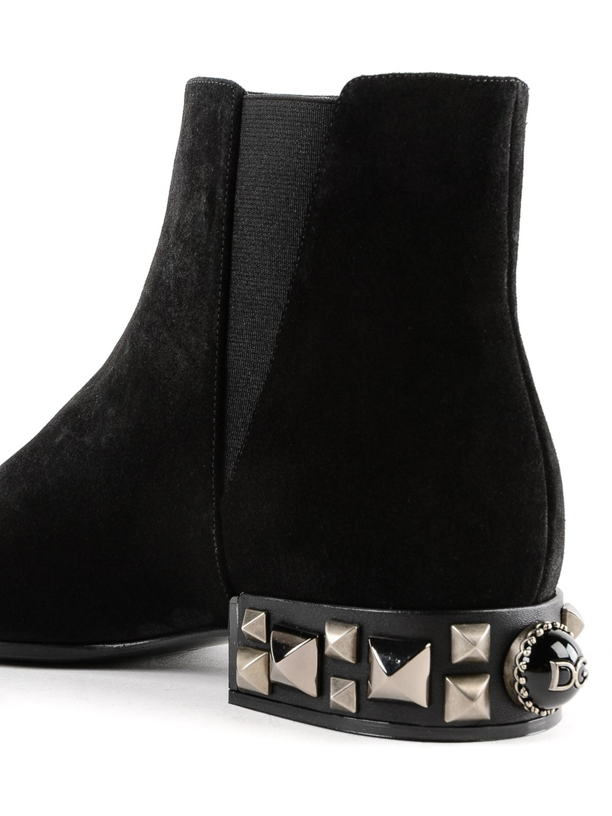 Dolce & Gabbana Studded heel suede boots