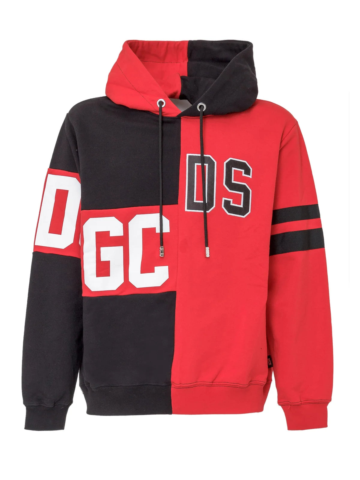 GCDS Bicolor Deconstructed Logo Print Hoodie