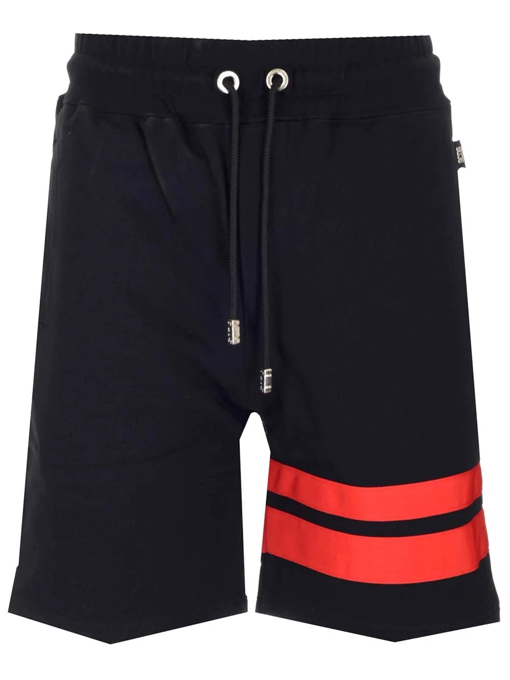 GCDS Black Stripe-Detailed Drawstring Track Shorts