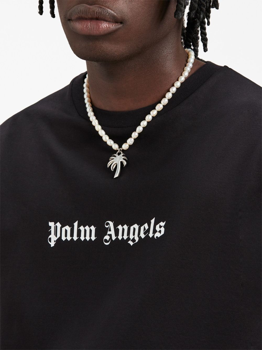 Black Logo Neck T-Shirt