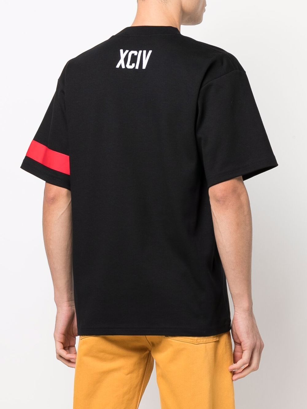 GCDS Black Logo-Appliqué T-Shirt