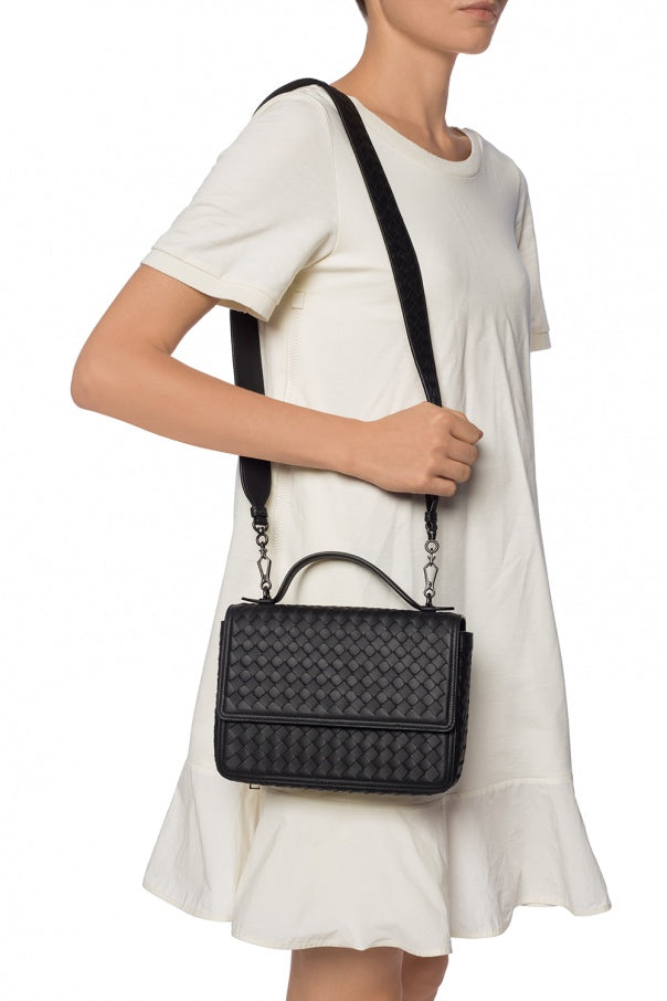 Bottega Veneta Black Alumna Shoulder Bag