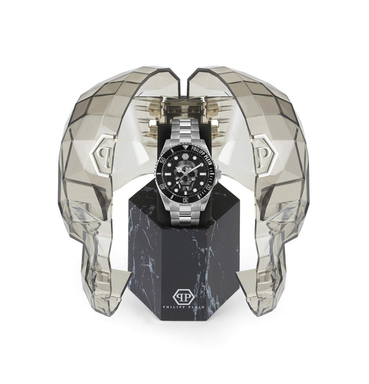 Philipp Plein Silver The $kull Watch