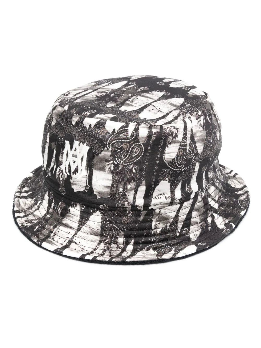 Amiri Black Logo-Embroidered Reversible Bucket Hat