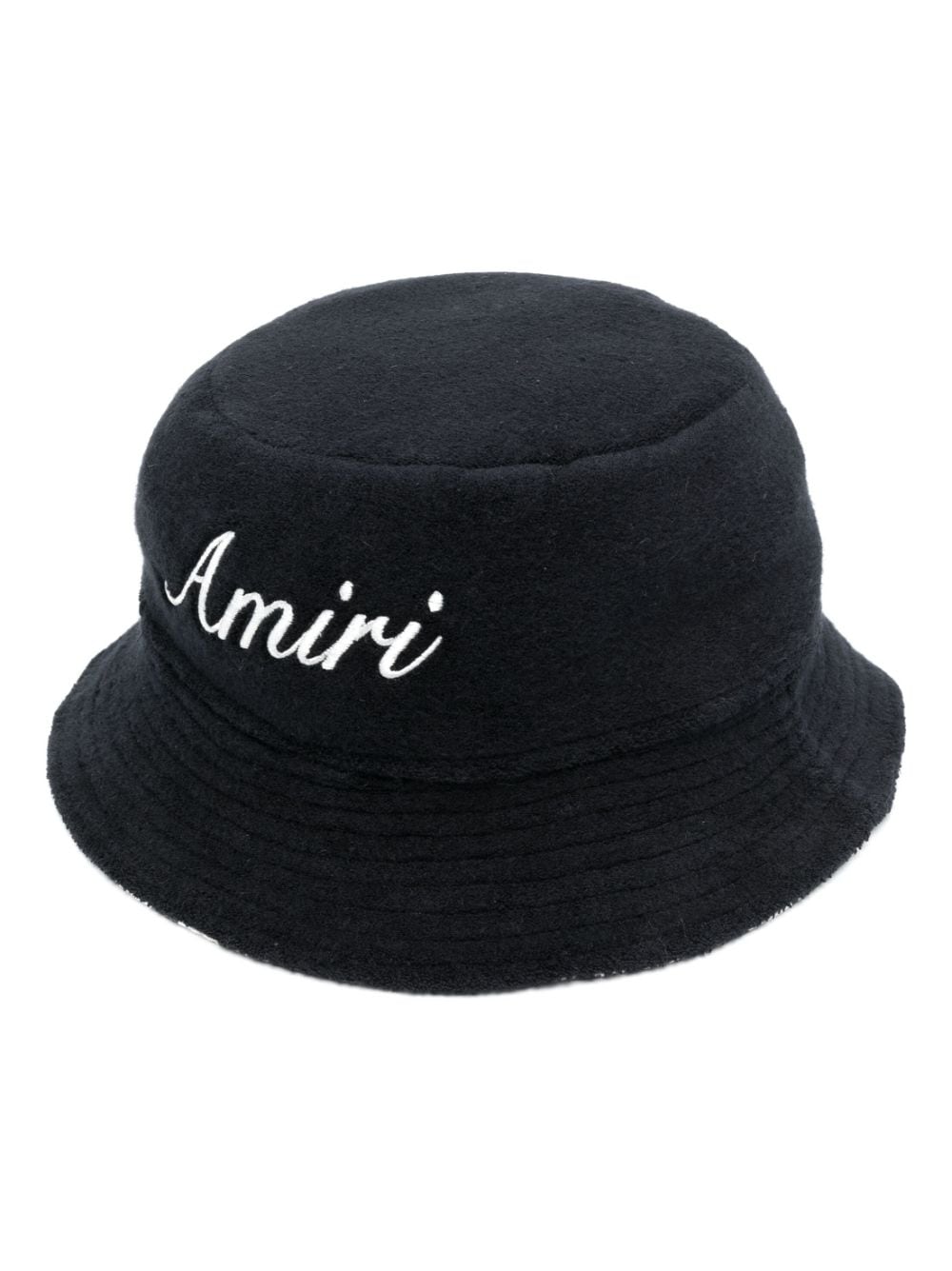 Amiri Black Logo-Embroidered Reversible Bucket Hat