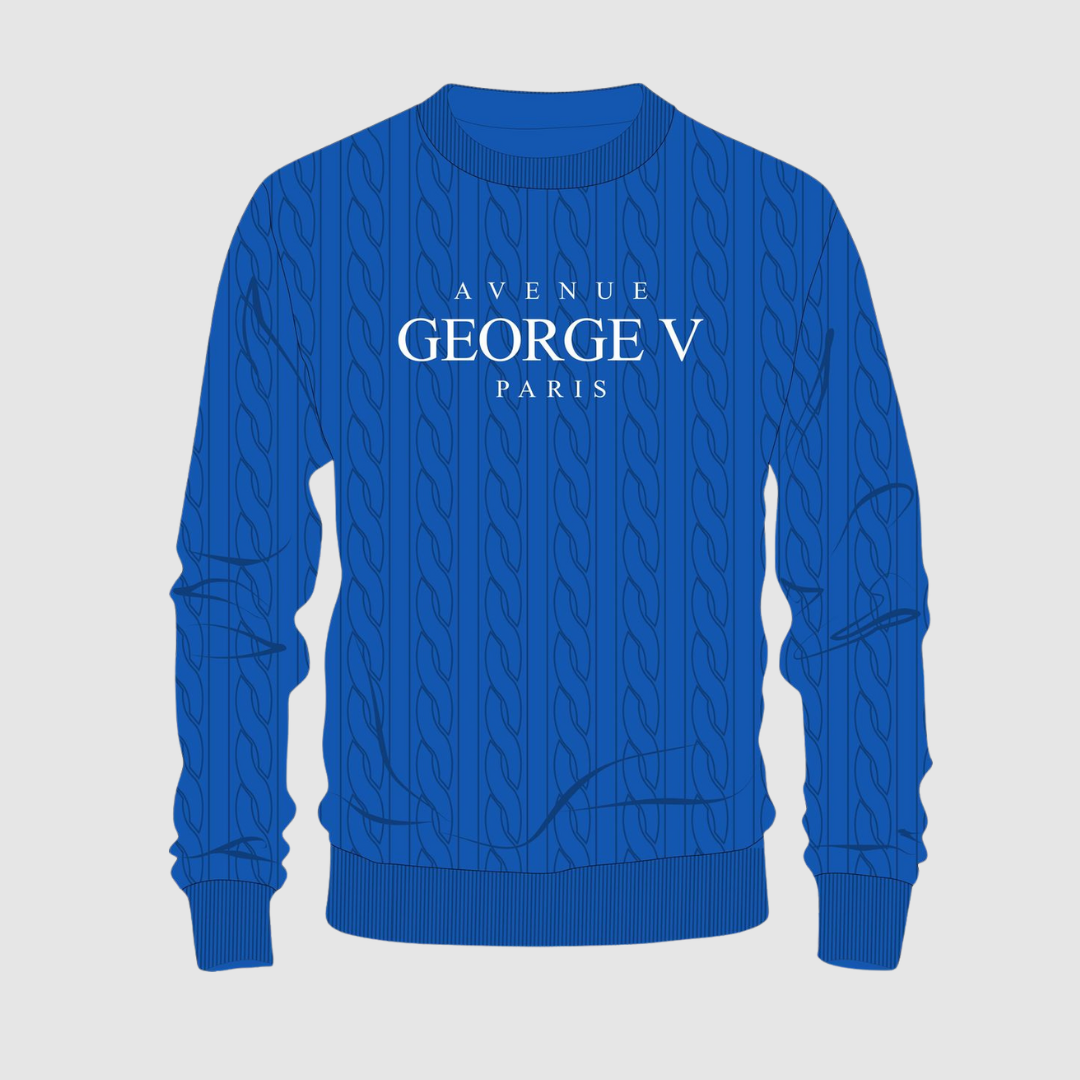 Avenue George V Paris Blue Sweater