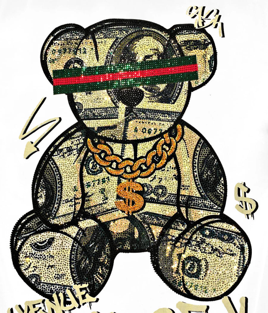  White Cash Bear T-Shirt