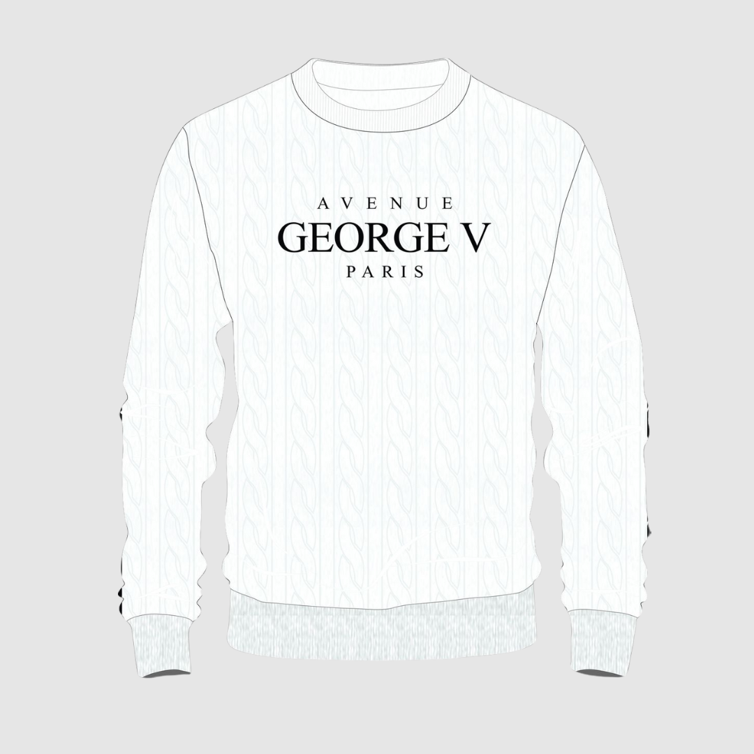 Avenue George V Paris White Sweater