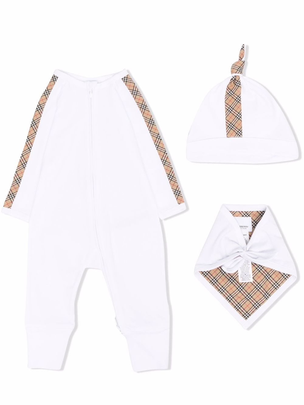 Burberry Kids White Baby Gift Set