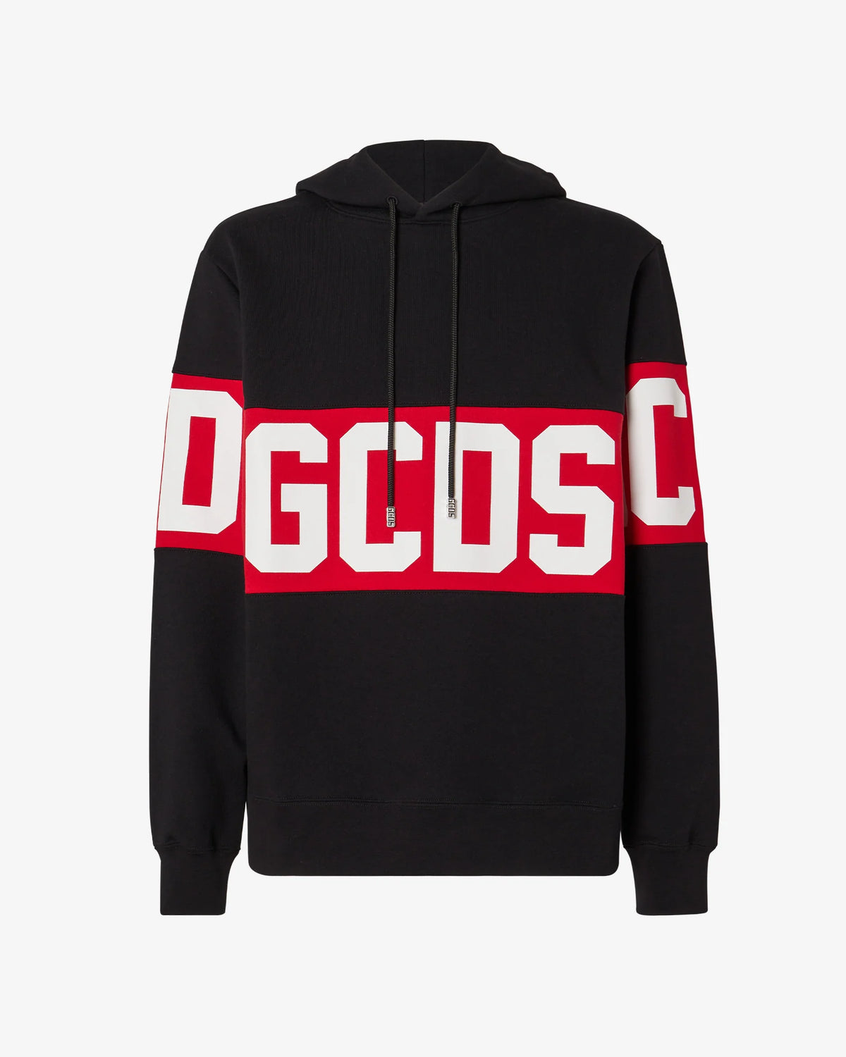 GCDS Black Logo Band Regular Hoodie