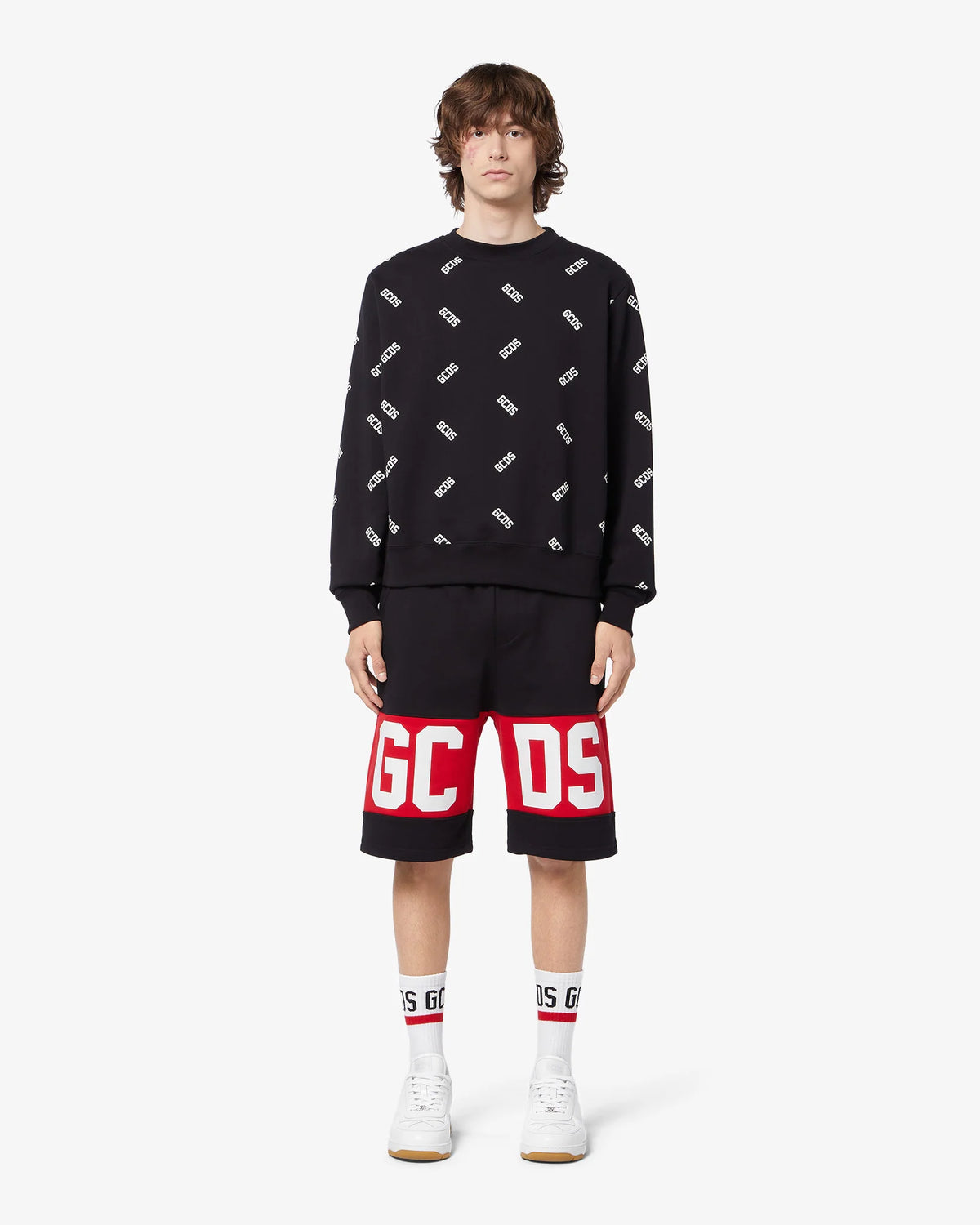 GCDS Black Logo Band Regular Sweat short