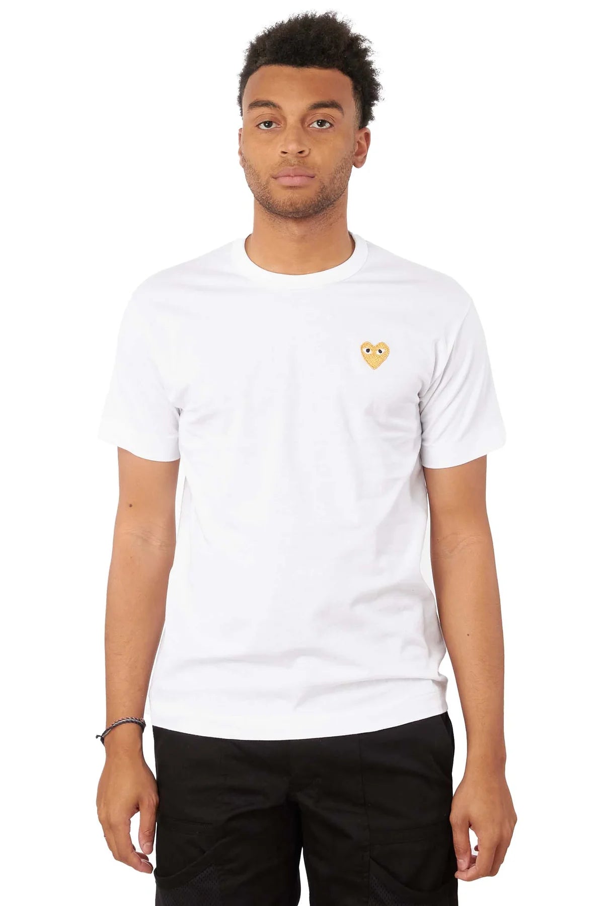 Gold Heart Print T-Shirt