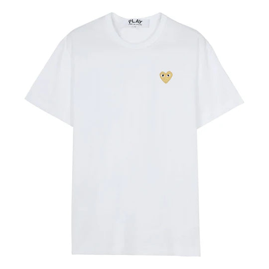 Gold Heart Print T-Shirt