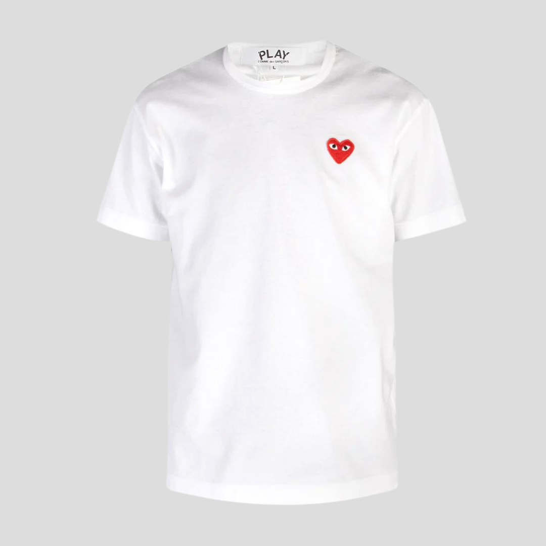 PLAY T-Shirt Red Emblem (White)