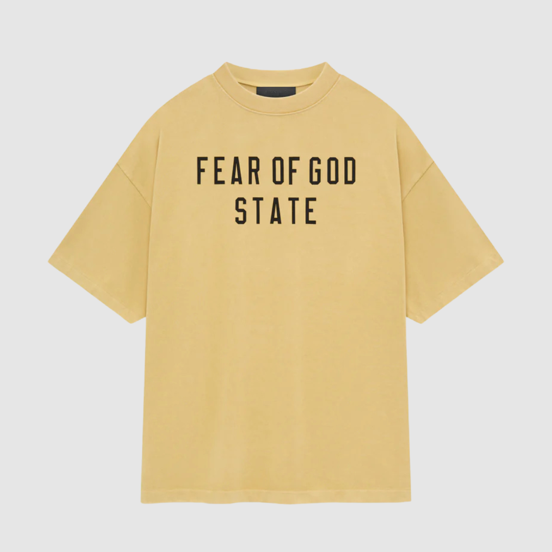 Essentials Fear of God Mustard Heavy Crewneck T-Shirt