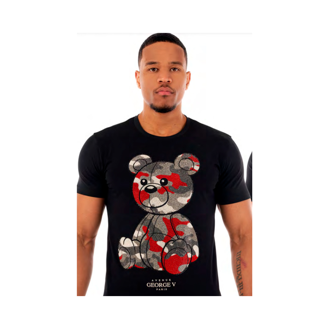 George V Black Military Teddy Bear T-Shirt