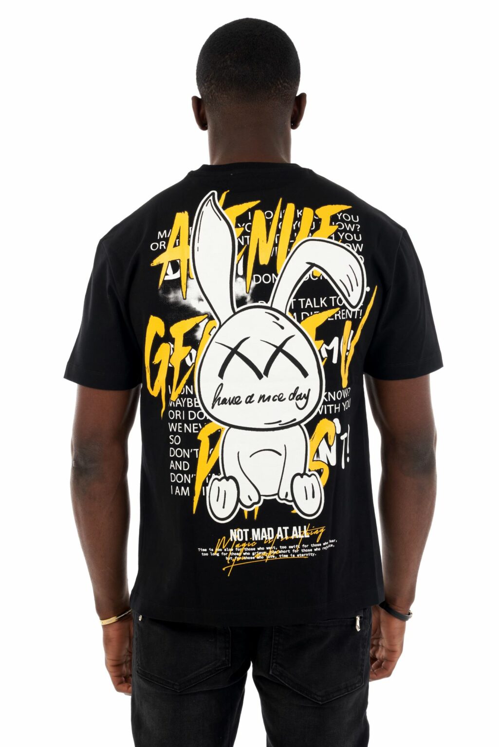 Avenue George V Paris Black Dead Bunny Shirt