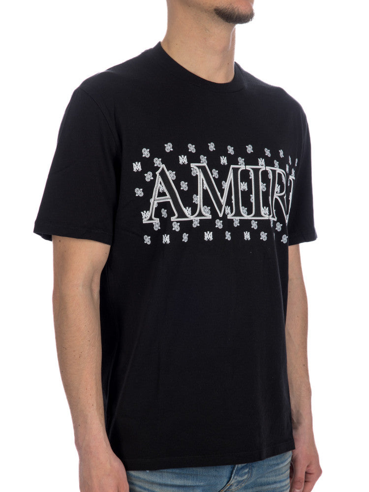 Amiri Black Paisley Print T-Shirt