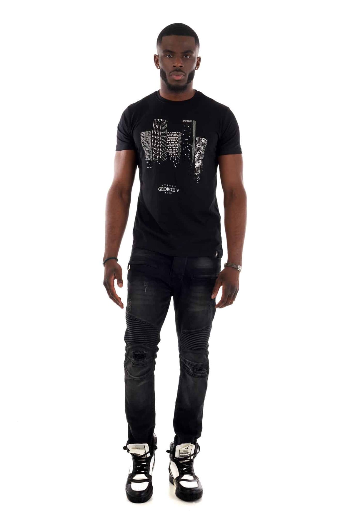 George V Paris Black T-Shirt