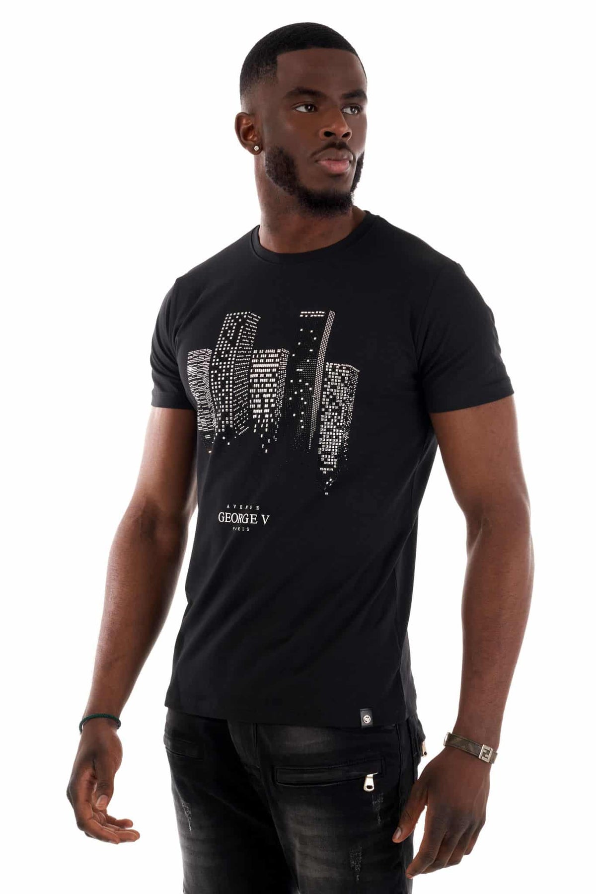 George V Paris Black T-Shirt