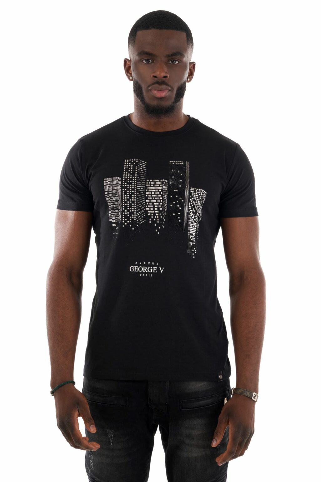 George V Paris Black T-Shirt