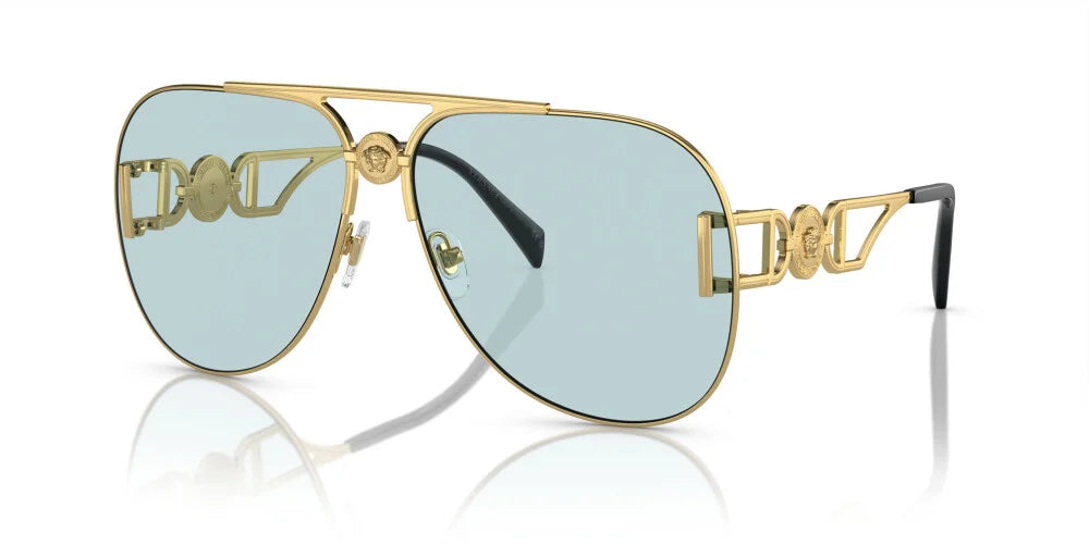 Versace Gold Light Blue Sunglasses