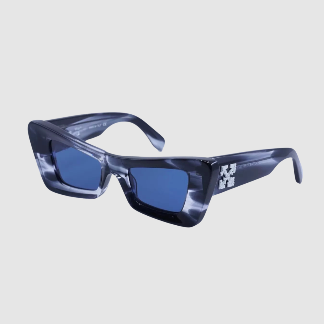 Off White Navy Blue Sunglasses