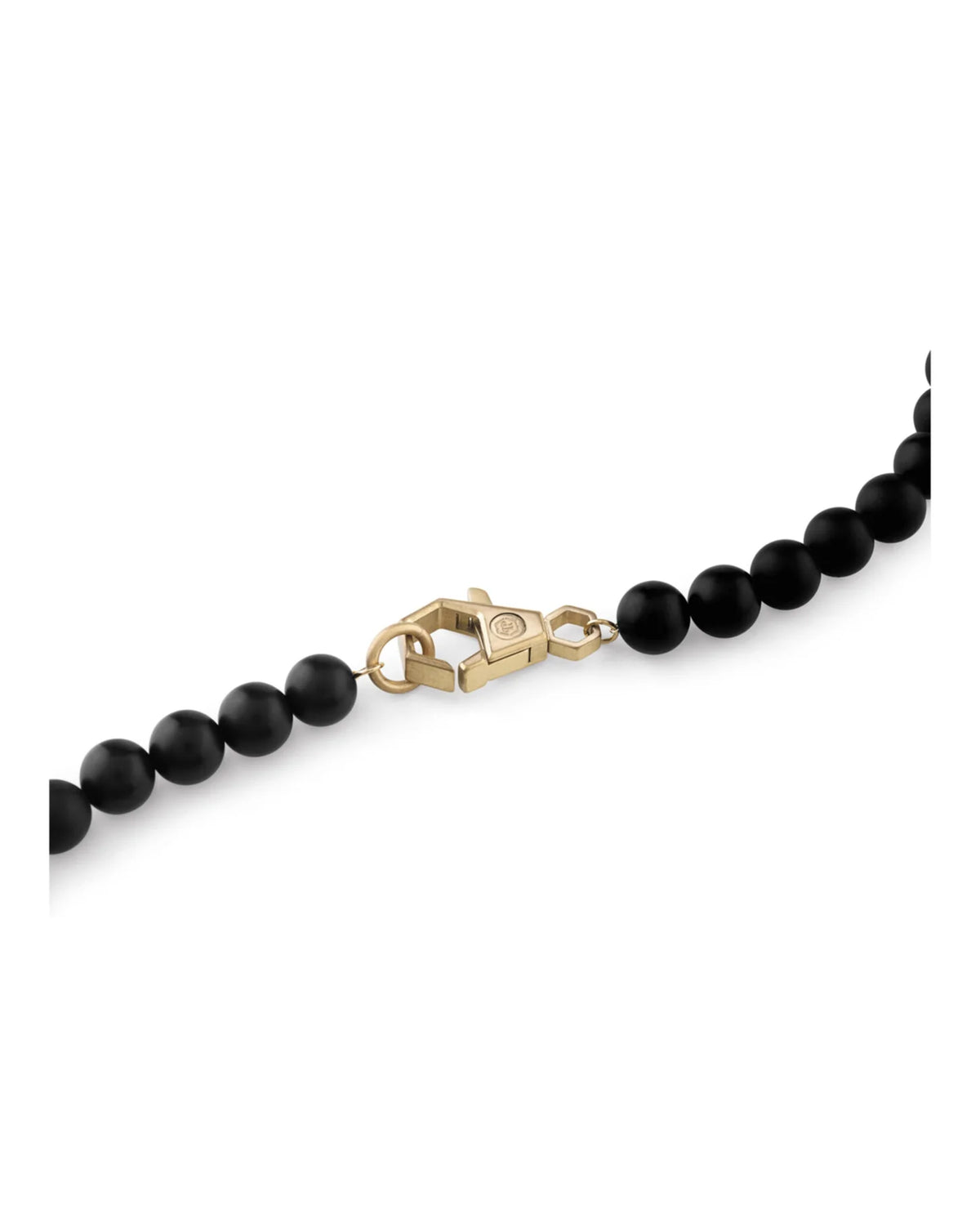 Philipp Plein Gold Onyx Beads Necklace