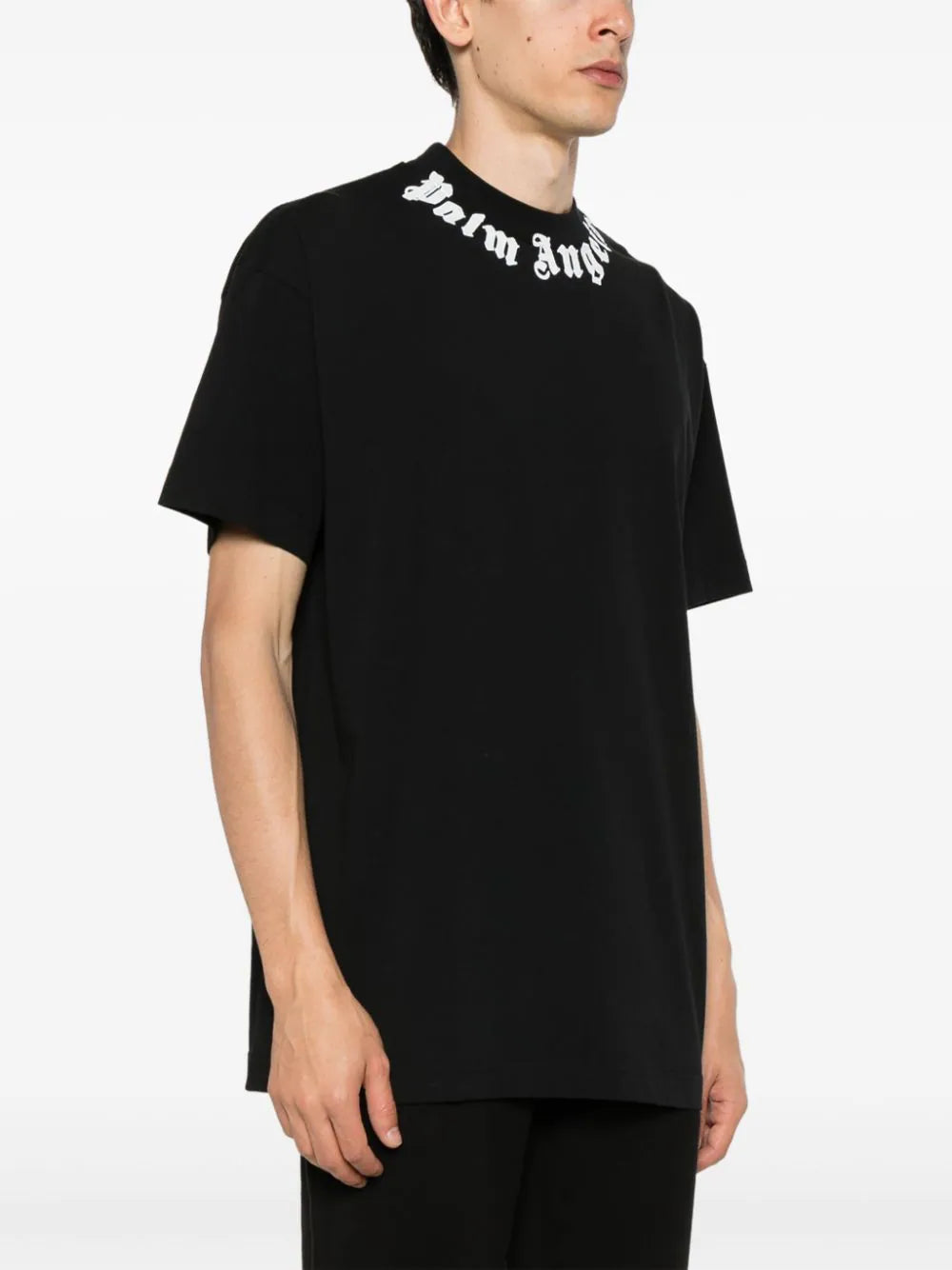 Black Logo Neck T-Shirt