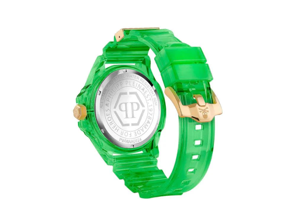 Philipp Plein Green The Skull Scuba Duba Watch