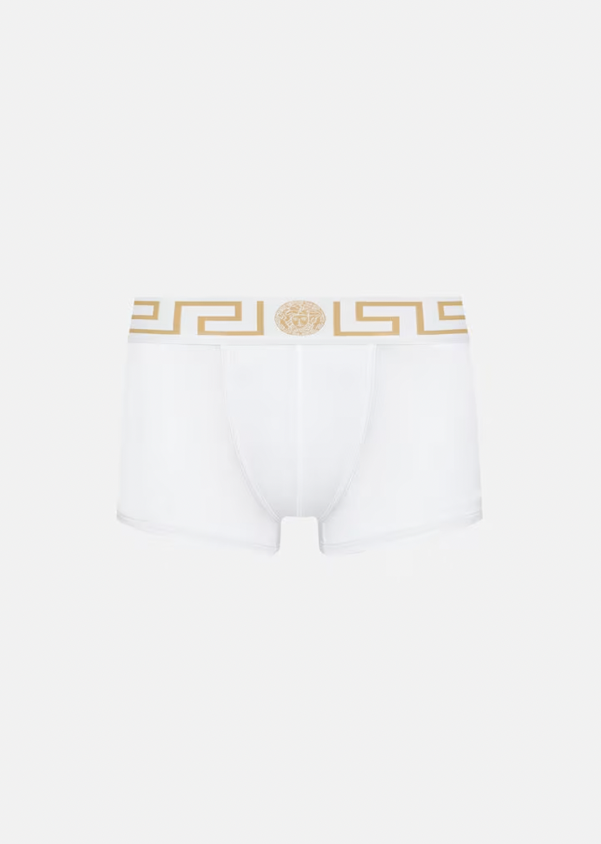 Versace White Border Trunks