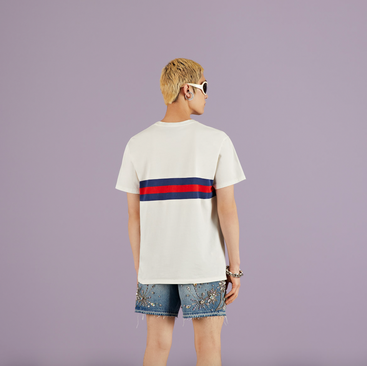 Gucci White Interlocking G-Cotton T-Shirt