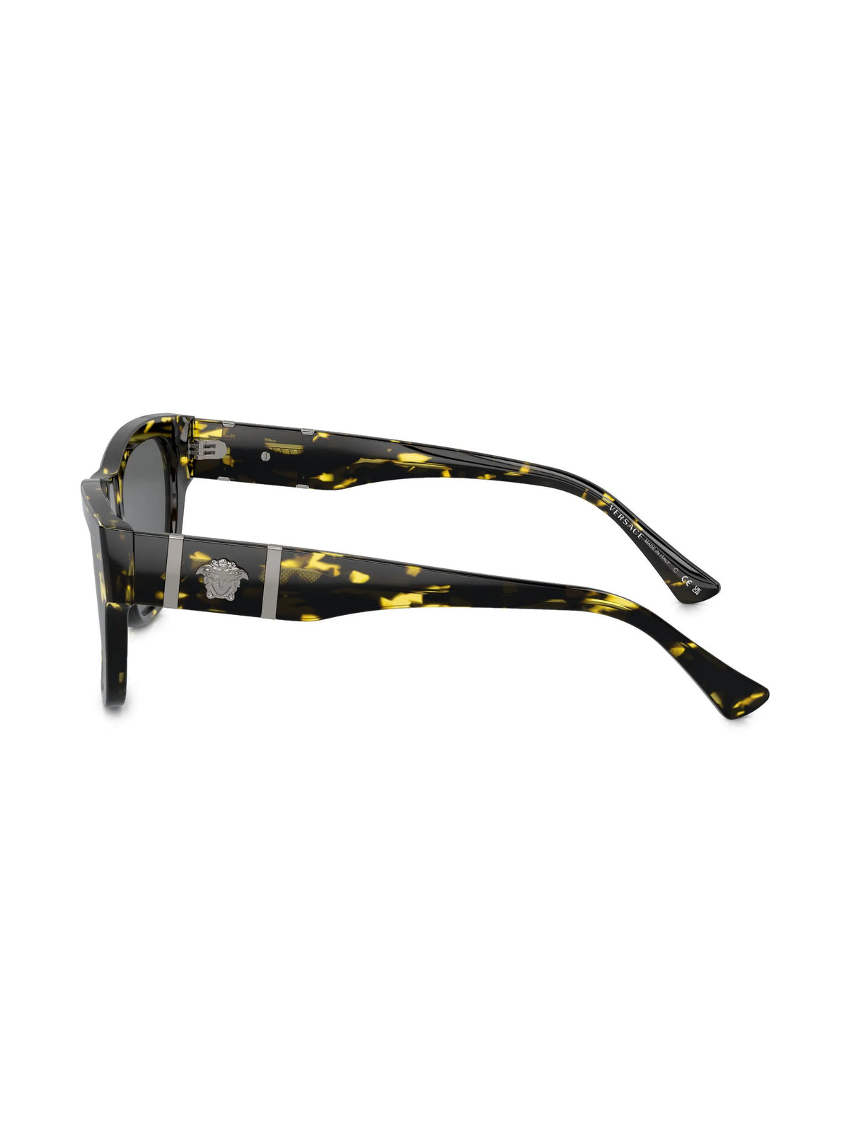 Versace Black Rectangle-Frame Sunglasses