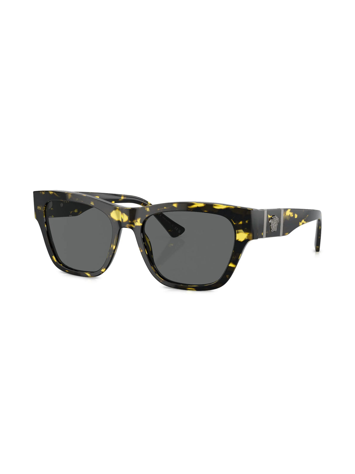 Versace Black Rectangle-Frame Sunglasses