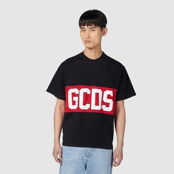 GCDS Black Band Logo-print T-Shirt