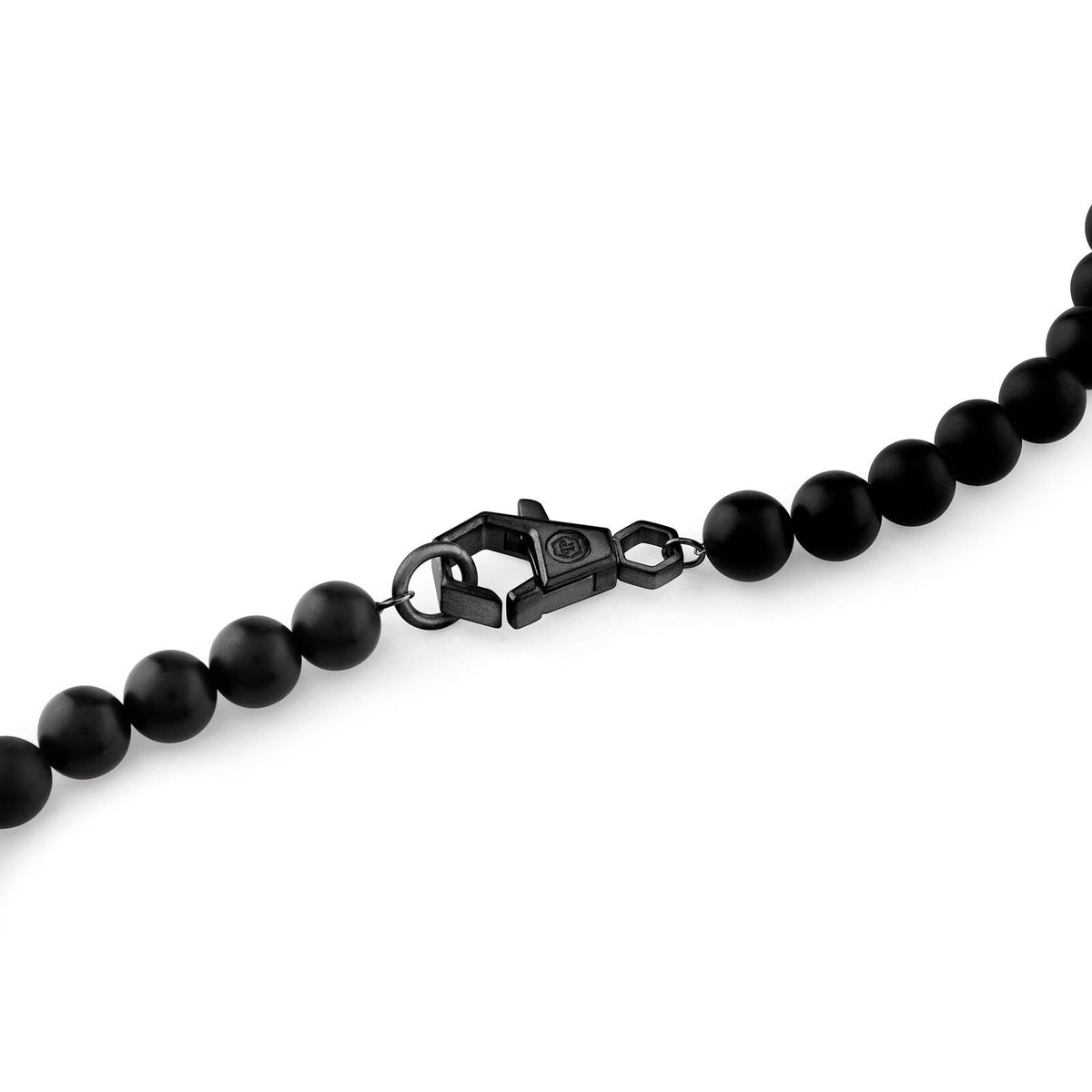 Philipp Plein Black Onyx Beads Necklace