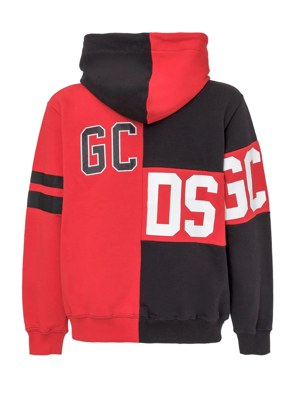 GCDS Bicolor Deconstructed Logo Print Hoodie