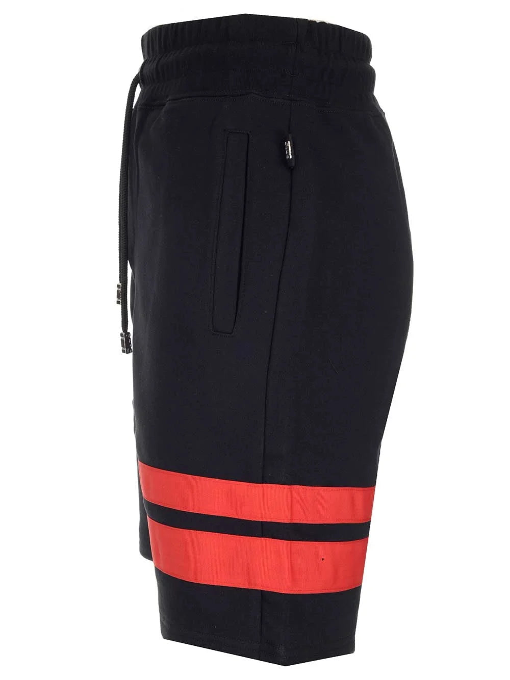 GCDS Black Stripe-Detailed Drawstring Track Shorts