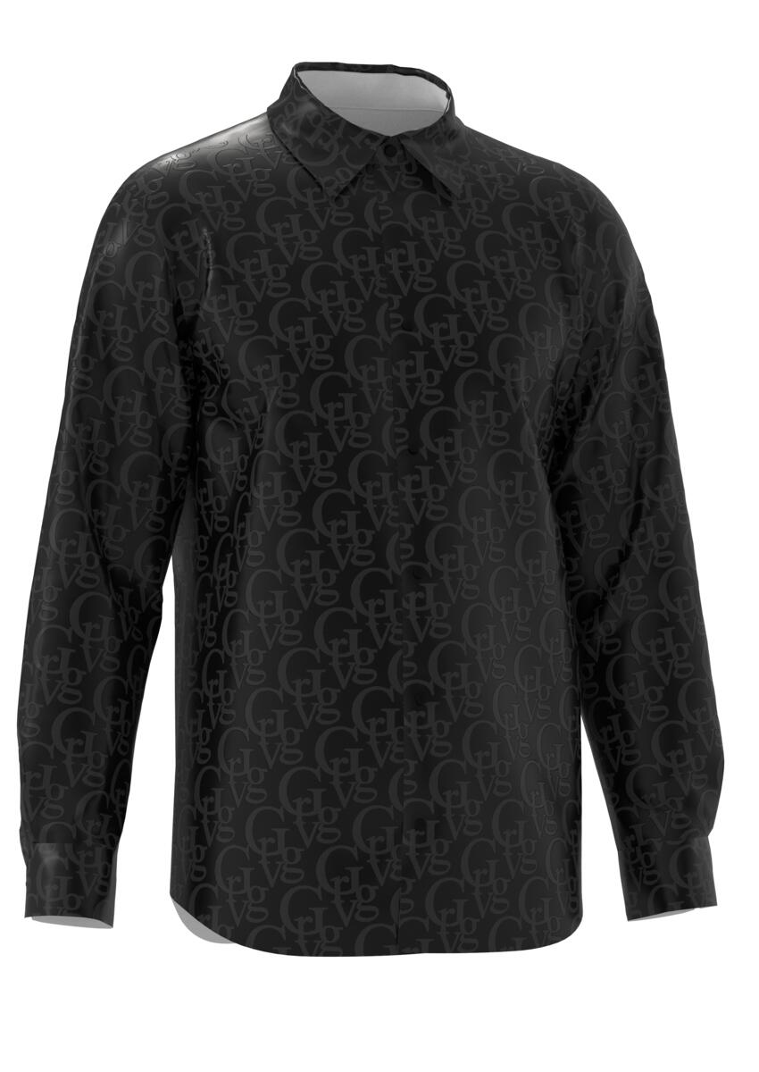 Avenue George V Paris Black Silk Polo