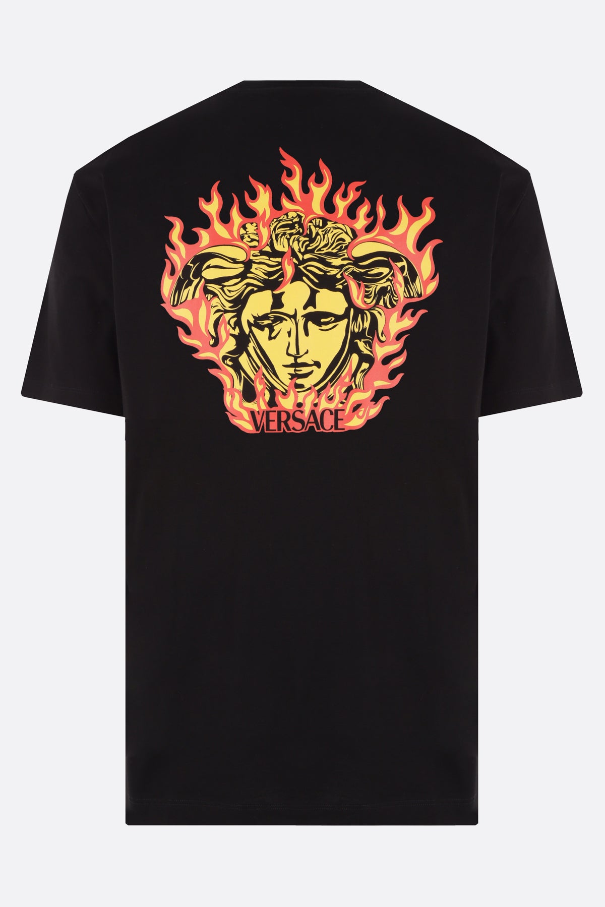 Versace Black Medusa Flame Print T-Shirt