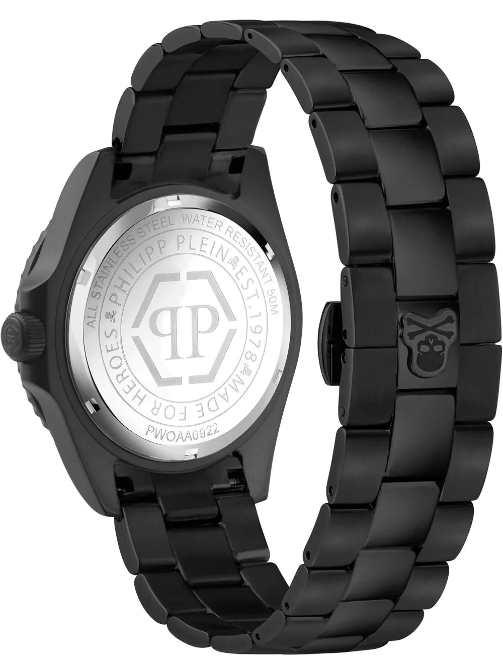 Philipp Plein Black The $kull Watch