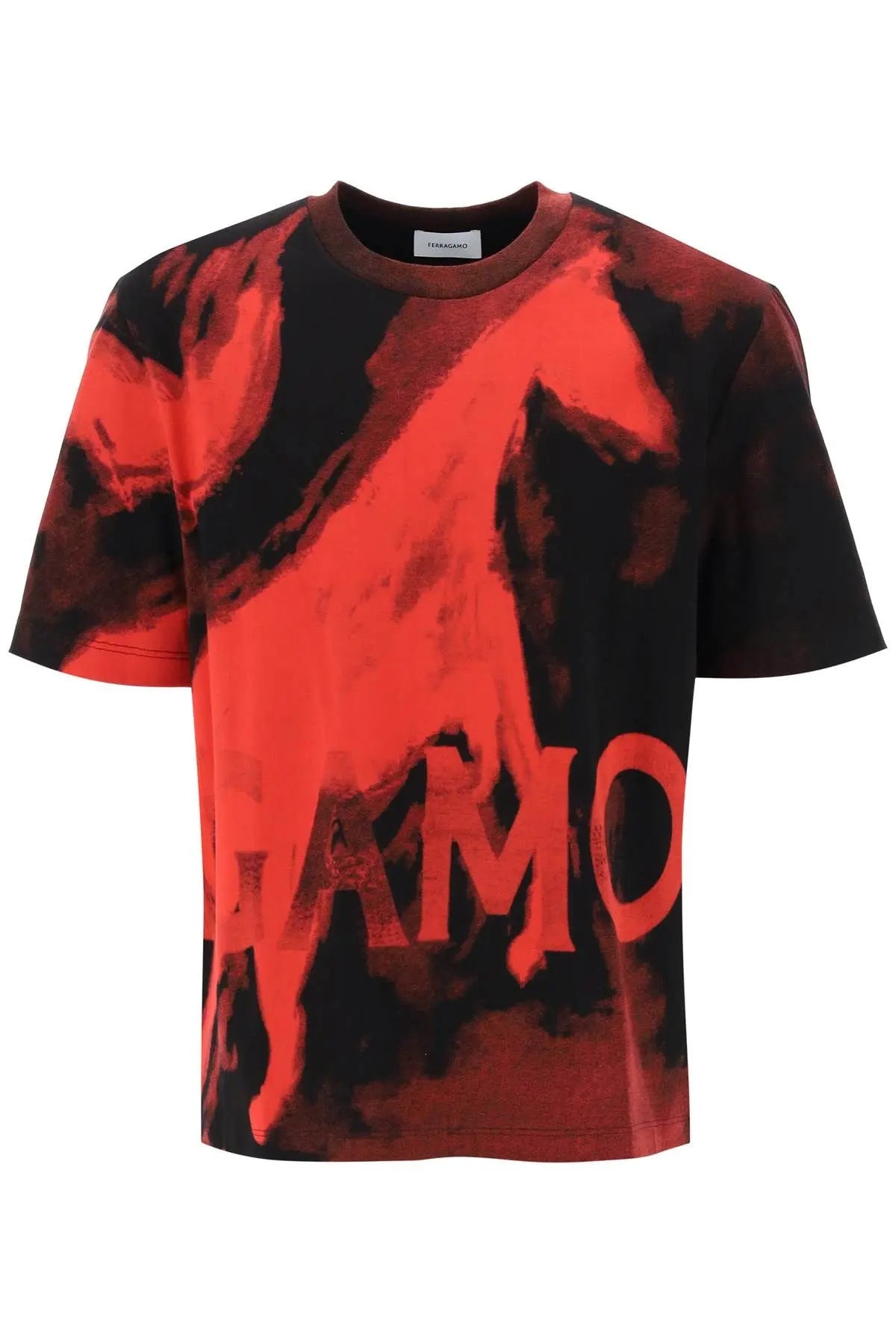 Red Mustang Print T-Shirt