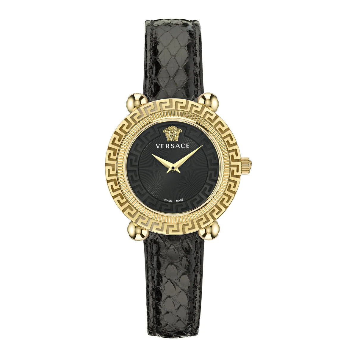 Versace Black Ladies Greca Watch