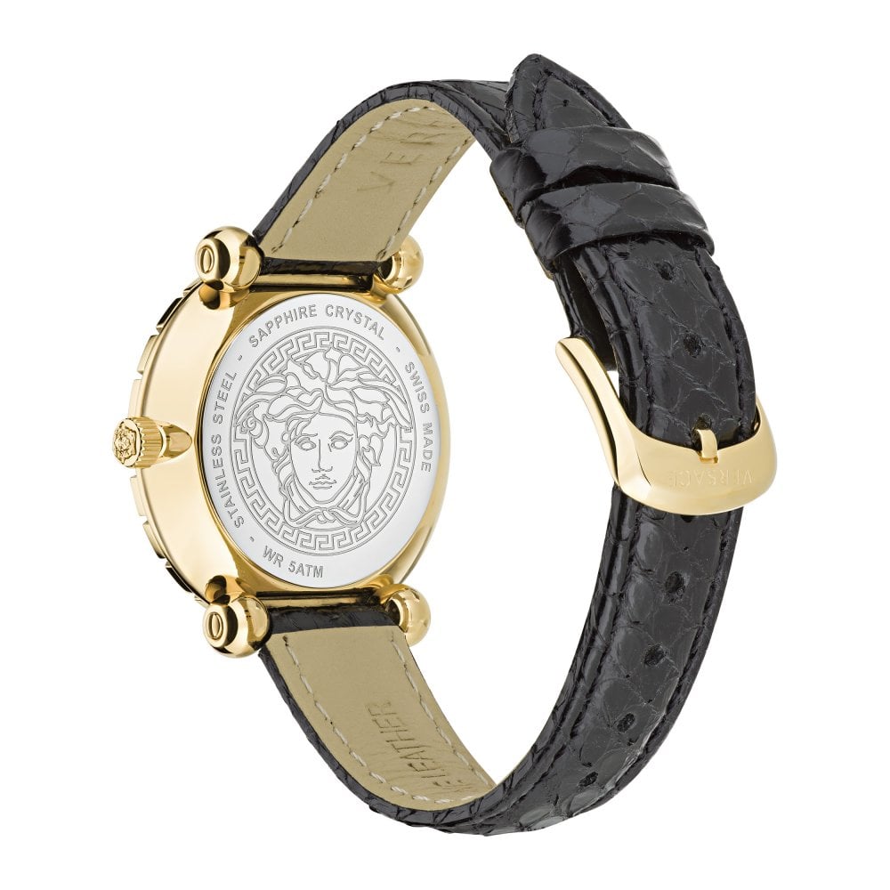 Versace Black Ladies Greca Watch