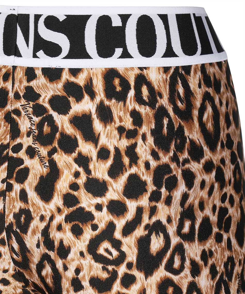 Versace Jeans Couture Brown Leopard Print Biker Shorts