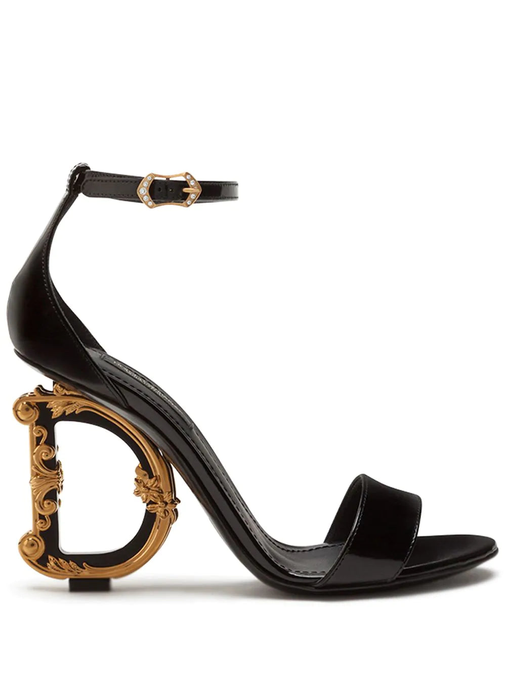 Dolce & Gabbana Black Baroque Heels Sandals