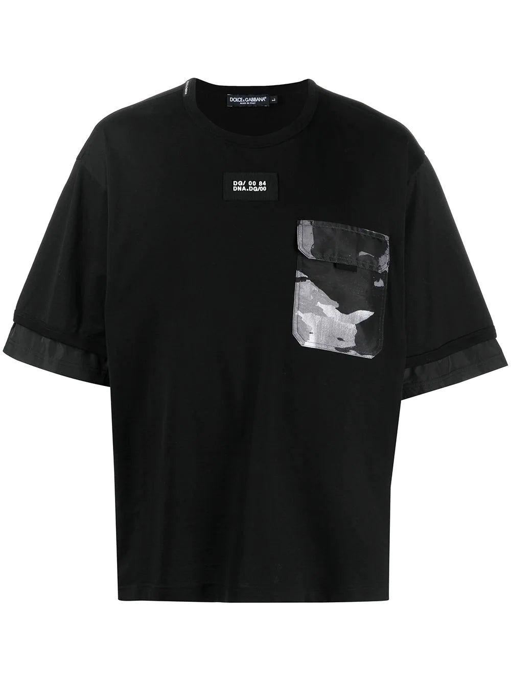 Black Layered Detail T-Shirt