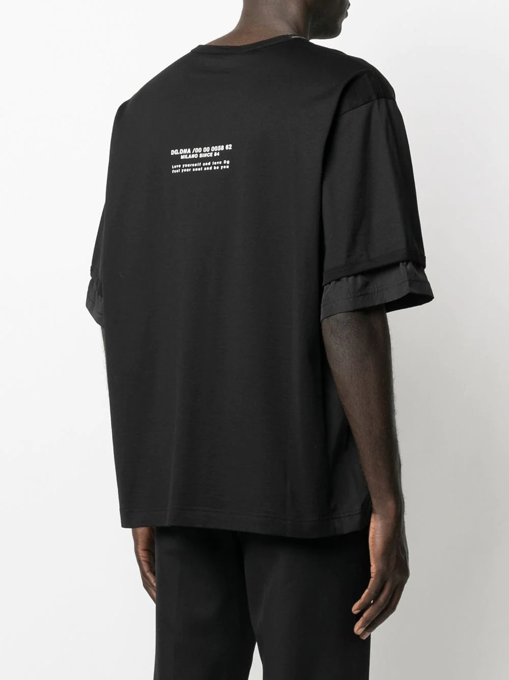 Black Layered Detail T-Shirt