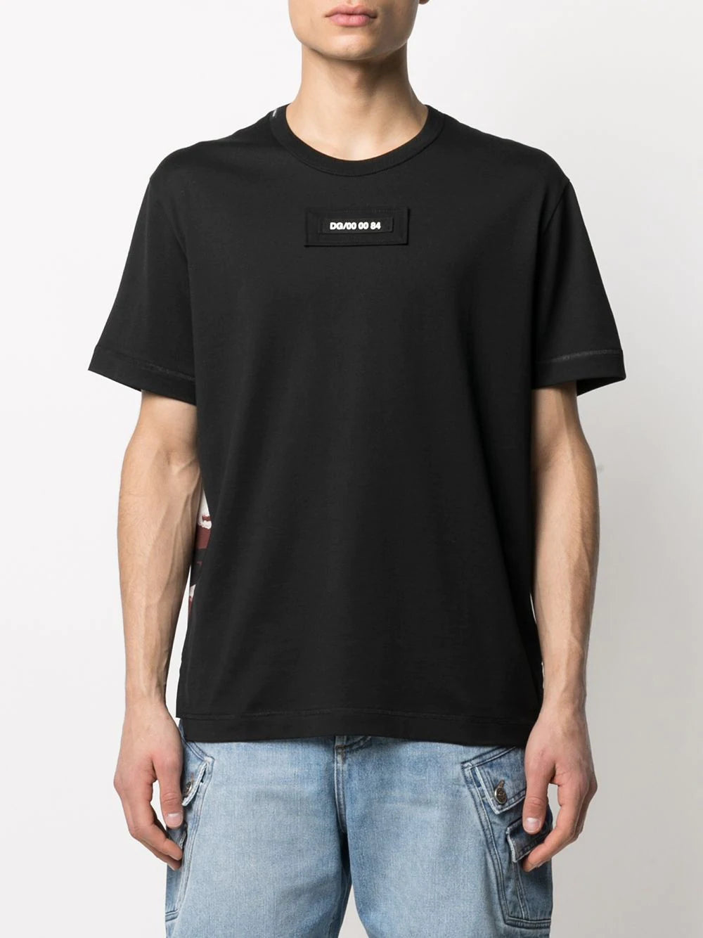 Dolce & Gabbana Black Camouflage Print T-Shirt